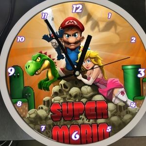 Mario angry led wall clock